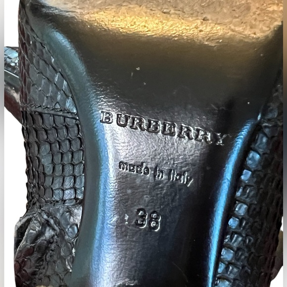 Burberry Black Python Snakeskin Ankle Boots Women’s Size 38 Style BUR435405 - Picture 12 of 13